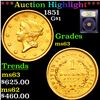 Image 1 : ***Auction Highlight*** 1851 Gold Dollar $1 Graded Select Unc By USCG (fc)