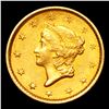 Image 2 : ***Auction Highlight*** 1851 Gold Dollar $1 Graded Select Unc By USCG (fc)