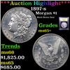 Image 1 : ***Auction Highlight*** 1897-s Morgan Dollar $1 Graded GEM+ Unc By USCG (fc)