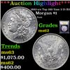 Image 1 : ***Auction Highlight*** 1882-o/s Top 100 Vam 3 I5 R3 Morgan Dollar $1 Graded Select Unc By USCG (fc)