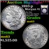 Image 1 : ***Auction Highlight*** 1893-p Morgan Dollar $1 Graded Select Unc By USCG (fc)