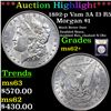 Image 1 : ***Auction Highlight*** 1892-p Vam 3A I3 R5 Morgan Dollar $1 Graded Select Unc By USCG (fc)