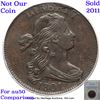 Image 6 : ***Auction Highlight*** 1801 1/000 S-223 Draped Bust Large Cent 1c Graded AU, Almost Unc By USCG (fc