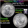 Image 1 : ***Auction Highlight*** 1917-d Ty I Standing Liberty Quarter 25c Graded GEM FH By USCG (fc)
