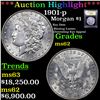 Image 1 : ***Auction Highlight*** 1901-p Morgan Dollar $1 Graded Select Unc By USCG (fc)