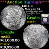 Image 1 : ***Auction Highlight*** 1884-s Morgan Dollar $1 Graded Select Unc By USCG (fc)