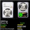 Image 1 : NGC 1923-p Peace Dollar $1 Graded ms65 By NGC