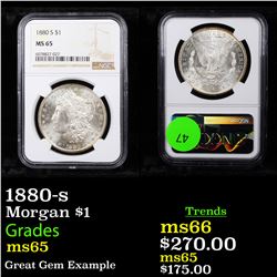 NGC 1880-s Morgan Dollar $1 Graded ms65 By NGC