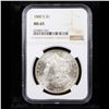Image 2 : NGC 1880-s Morgan Dollar $1 Graded ms65 By NGC