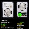 Image 1 : NGC 1885-o Morgan Dollar $1 Graded ms65 By NGC