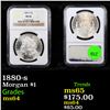 Image 1 : NGC 1880-s Morgan Dollar $1 Graded ms64 By NGC