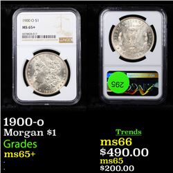 NGC 1900-o Morgan Dollar $1 Graded ms65+ By NGC