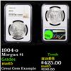 Image 1 : NGC 1904-o Morgan Dollar $1 Graded ms65 By NGC