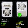 Image 1 : NGC 1880-s Morgan Dollar $1 Graded ms64 By NGC