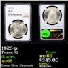 Image 1 : 1923-p Peace Dollar $1 Graded ms65 By NGC