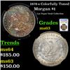 Image 1 : NGC 1878-s Morgan Dollar $1 Graded ms63 By NGC