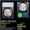 Image 1 : PCGS 1885-o Rattler Morgan Dollar $1 Graded ms63 By PCGS