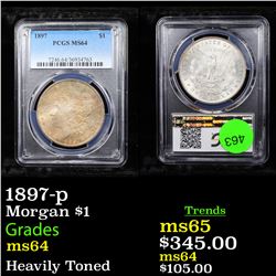 PCGS 1897-p Morgan Dollar $1 Graded ms64 By PCGS