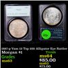 Image 1 : PCGS 1887-p Vam 12 Top 100 Alligator Eye Rattler Morgan $1 Graded ms63 By PCGS