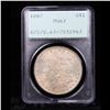 Image 2 : PCGS 1887-p Vam 12 Top 100 Alligator Eye Rattler Morgan $1 Graded ms63 By PCGS