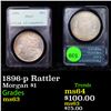 Image 1 : PCGS 1896-p Rattler Morgan Dollar $1 Graded ms63 By PCGS
