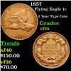 Image 1 : 1857 Flying Eagle Cent 1c Grades vf++