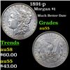 Image 1 : 1891-p Morgan Dollar $1 Grades Choice AU