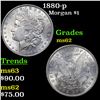 Image 1 : 1880-p Morgan Dollar $1 Grades Select Unc