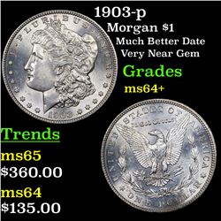 1903-p Morgan Dollar $1 Grades Choice+ Unc