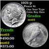 Image 1 : 1921-p Peace Dollar $1 Grades Select Unc