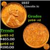 Image 1 : Proof 1937 Lincoln Cent 1c Grades Select+ Proof RB