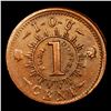 Image 3 : (1863) Wm F WARNER F-Ny-630CB-2A R4 Civil War Token 1c Grades Choice AU