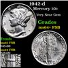 Image 1 : 1942-d Mercury Dime 10c Grades Choice Unc+ FSB