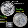 Image 1 : 1938-s Mercury Dime 10c Grades Choice Unc FSB