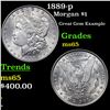 Image 1 : 1889-p Morgan Dollar $1 Grades GEM Unc