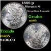 Image 1 : 1889-p Morgan Dollar $1 Grades GEM Unc