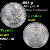 Image 1 : 1898-p Morgan Dollar $1 Grades GEM Unc