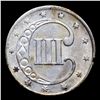 Image 3 : 1853 Three Cent Silver 3cs Grades Select+ Unc