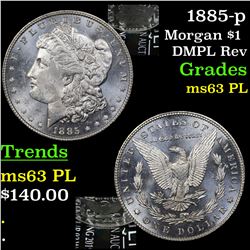 1885-p Morgan Dollar $1 Grades Select Unc PL
