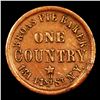 Image 3 : 1863 One Country Civil War Token 1c Grades xf+