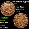 Image 1 : 1863 Washington Civil War Token 1c Grades xf