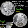 Image 1 : 1923-d Vam 1BQ R6 Peace Dollar $1 Grades Select Unc