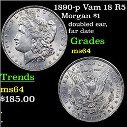1890-p Vam 18 R5 Morgan Dollar $1 Grades Choice Unc