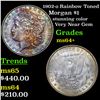 Image 1 : 1902-o Rainbow Toned Morgan Dollar $1 Grades Choice+ Unc
