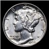 Image 2 : 1938-p Mercury Dime 10c Grades Select+ Unc