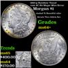 Image 1 : 1885-p Rainbow Toned vam 9C R5 Major Mint Error Morgan $1 Grades Choice+ Unc
