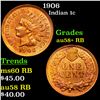Image 1 : 1906 Indian Cent 1c Grades Choice AU/BU Slider+ RB