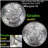 Image 1 : 1887-p Vam 12A Top 100 Alligator Eye I3 R5 Morgan $1 Grades GEM+ Unc