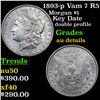 1893-p Vam 7 R5 Morgan Dollar $1 Grades AU Details