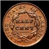 Image 3 : 1828 C-3 Classic Head half cent 1/2c Grades Choice AU